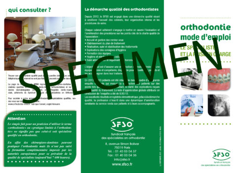 Orthodontie Mode d'emploi "Le spécialiste et la prise en charge"